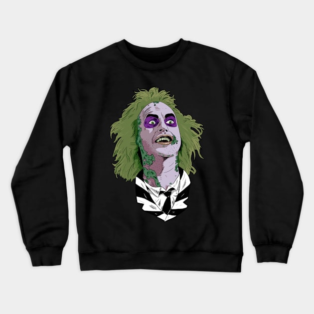 Beetlejuice, Beetlejuice, Beetlejuice! Crewneck Sweatshirt by Black Snow Comics